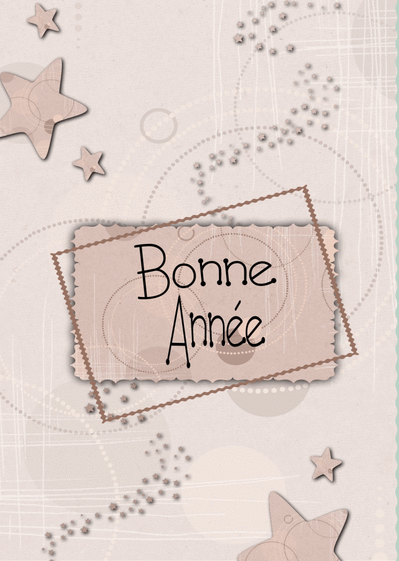 Carte voeux avec des étoiles